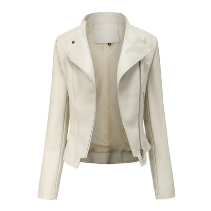 Manteau en cuir slim-fit