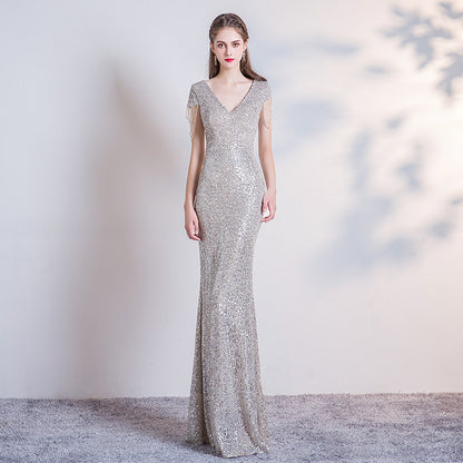 Sequined Slim Mermaid Dress Temperament